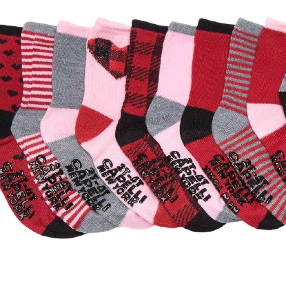 NEW! 5pk Capelli New York kids grip bottom socks (2T-4T) - Picture 1 of 3